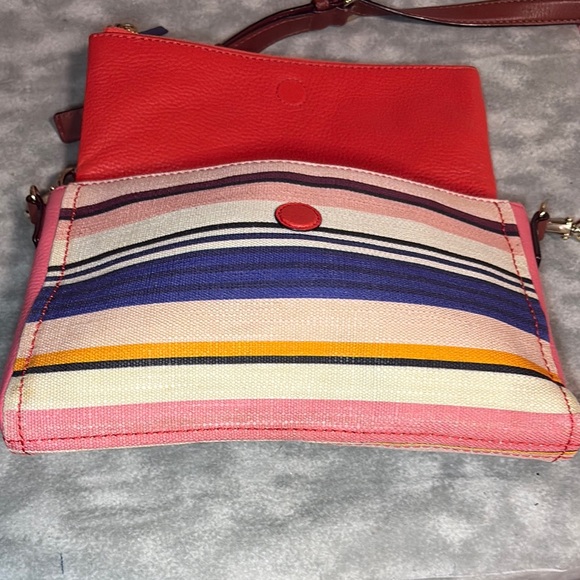 Kate Spade Stripe Crossbody Bag w/ Storybook Lining EUC - Picture 8 of 14